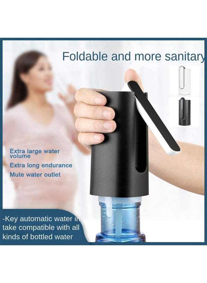 LIVVY Automatic Electric Water Dispenser Pump, USB Rechargeable Drinking Water Pump for 2–5 Gallon Bottles, Portable Water Bottle Pump for Home, Office, Camping – Black - Image 4