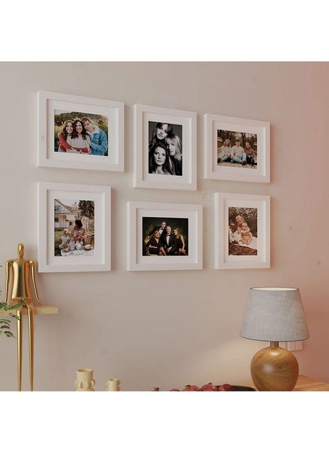 Art Street Decorative Premium Set of 6 Individual Wall Photo Frame (8" X 10" Picture Size matted to 6" x 8")