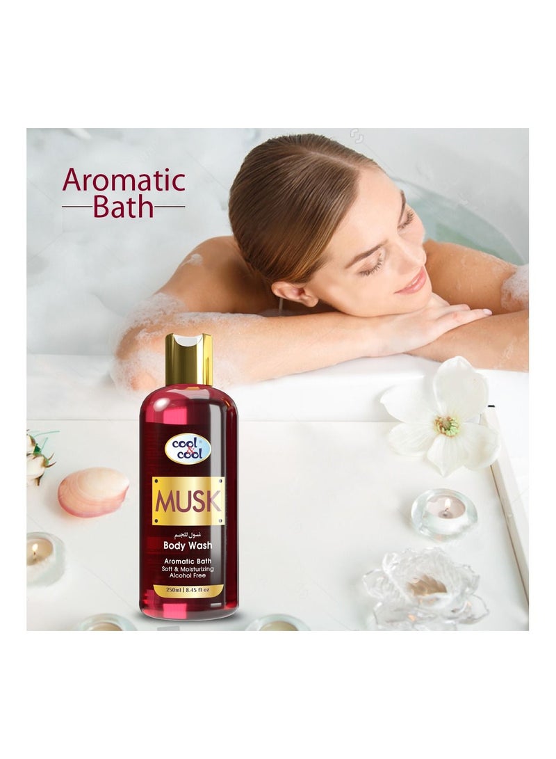 كول اند كول غسول الجسم كول آند كول مسك 250 مل غني بفيتامين E، ناعم وكريمي ومرطب - Image 4