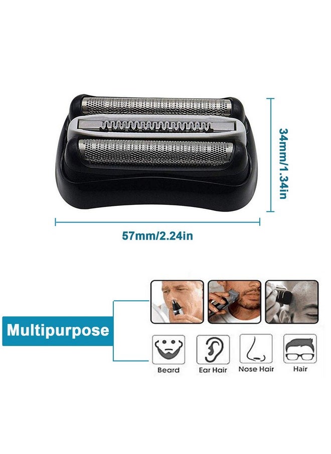 32B Shaver Foil Replacement And Cutter For Compatible With Braun Series 3 Shaver Razor Blade Cassette Head Compatible With Braun 320 330 340 350Cc 370Cc4 390Cc4 Models By Ketofa