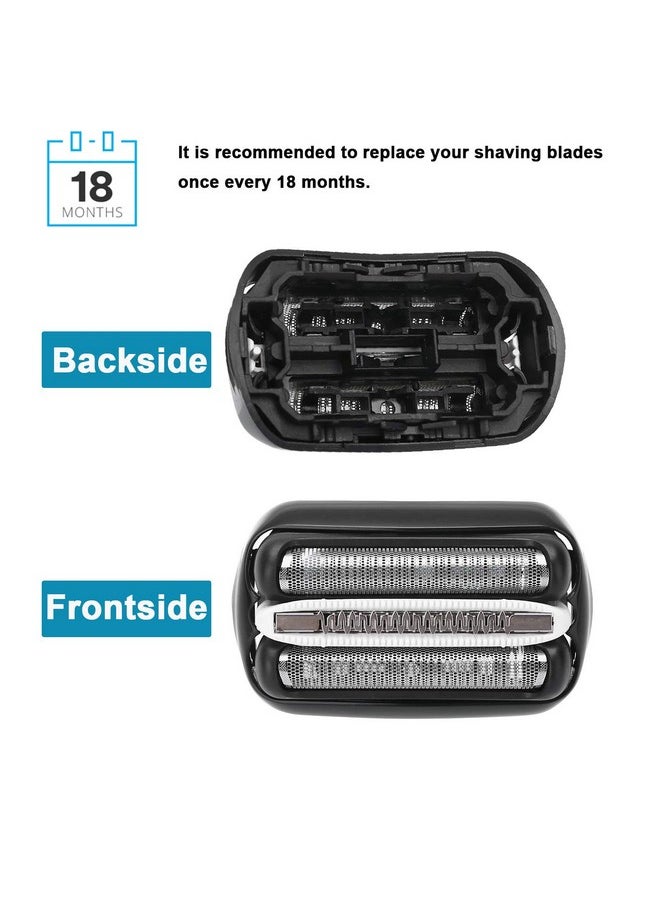 32B Shaver Foil Replacement And Cutter For Compatible With Braun Series 3 Shaver Razor Blade Cassette Head Compatible With Braun 320 330 340 350Cc 370Cc4 390Cc4 Models By Ketofa