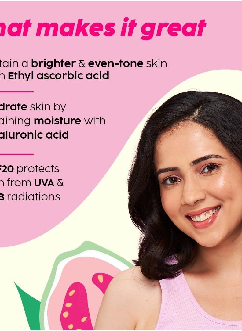 PLIX - THE PLANT FIX Guava Glow Smoothie Moisturizer For Brighter Skin (50g) | With Vitamin C & ALA | Face Cream For Even-tone Skin, Promotes Hydration | For Men & Women