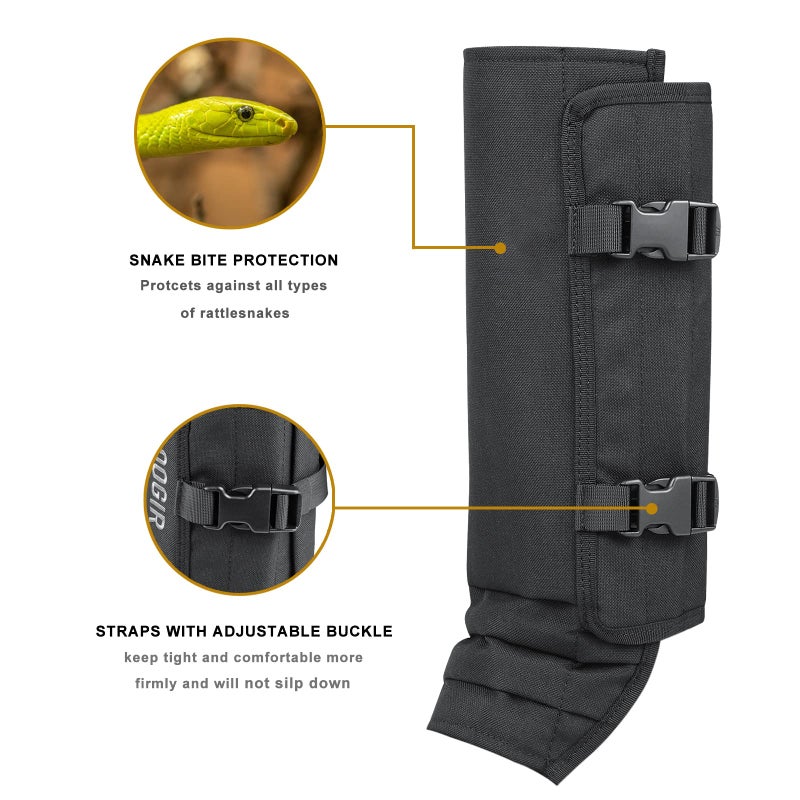 HUNTARMOR Snake Gaiters Leg Guards: Waterproof Snake Chaps for Hunting, Adjustable Leg Gaiter Snake Bite Protection for Lower Legs, Lightweight Flexible Design Snake Guards Fits Men & Women - Image 3