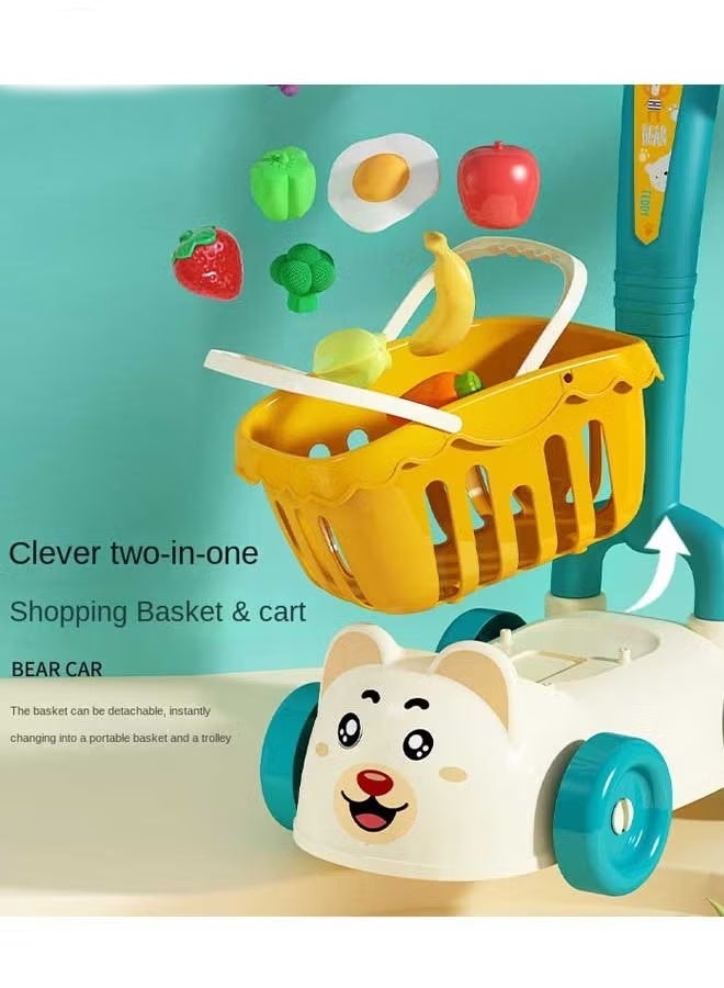 Berma Baby 2 in 1 Kids Shopping Cart Trolley Baby Walker Push Cart Detachable Toys for Girls and boys - Image 3
