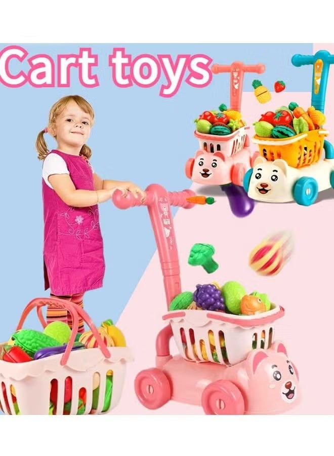 Berma Baby 2 in 1 Kids Shopping Cart Trolley Baby Walker Push Cart Detachable Toys for Girls and boys - Image 1