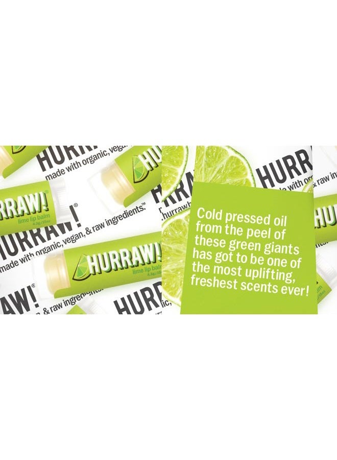 Hurraw! Lime Lip Balm, 3 Pack: Organic, Certified Vegan, Cruelty and Gluten Free. Non-GMO, 100% Natural Ingredients. Bee, Shea, Soy and Palm Free. Made in USA - Image 4