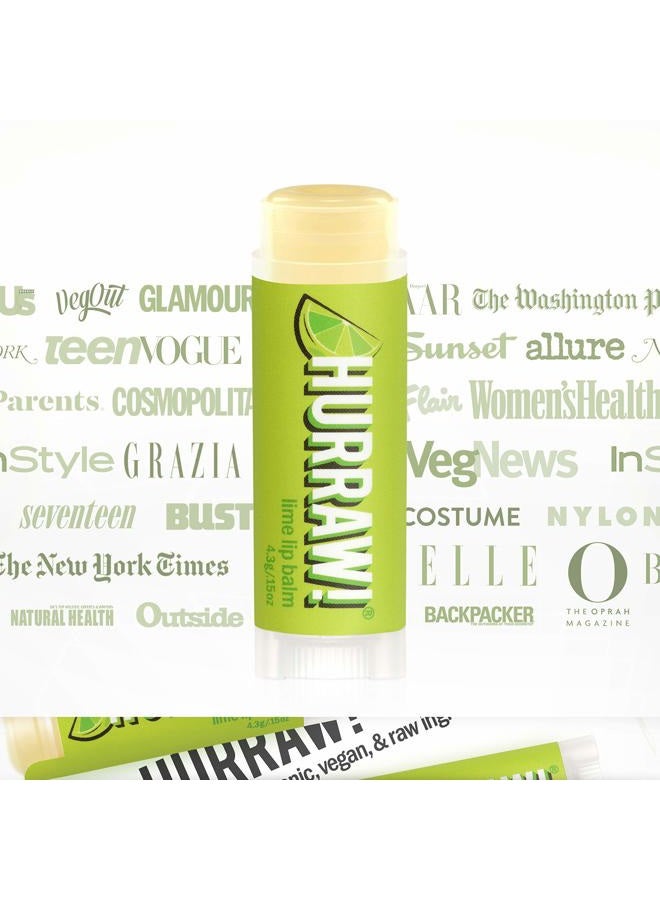 Hurraw! Lime Lip Balm, 3 Pack: Organic, Certified Vegan, Cruelty and Gluten Free. Non-GMO, 100% Natural Ingredients. Bee, Shea, Soy and Palm Free. Made in USA - Image 5