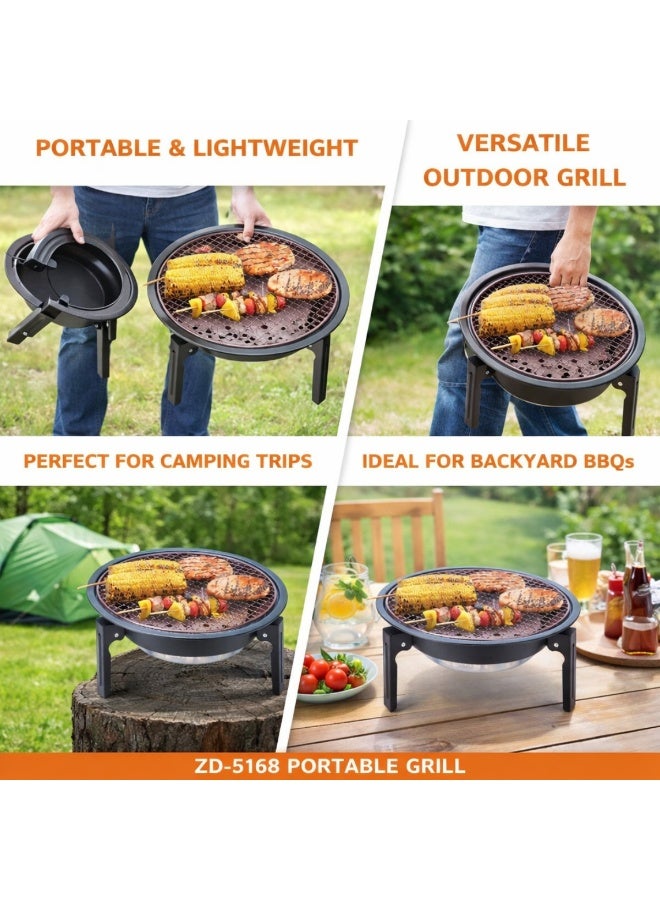Tradeo Tea-Making Heating Set Charcoal Barbecue Stove, Portable Small Folding Tabletop Charcoal Stove for Camping, Hiking, Picnics & Outdoor Cooking - Image 3