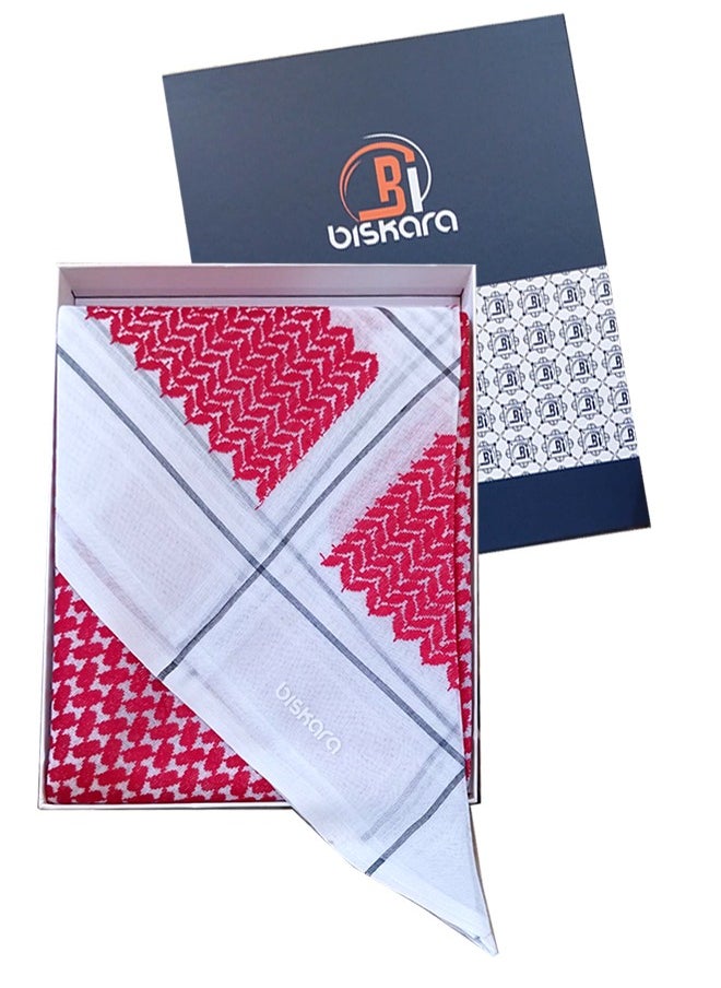 biskara Casual Shemagh Biskara Red Excellent Material 