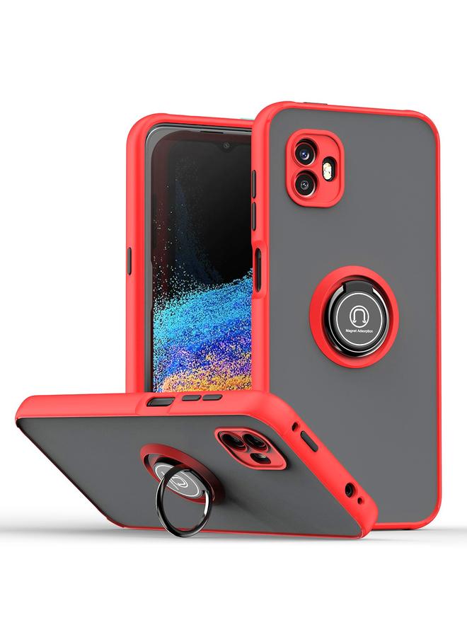 اس-توب جراب لهاتف Samsung Galaxy Xcover6 Pro Q Shadow 1 Series TPU + جراب هاتف PC مع حامل حلقي - Image 1