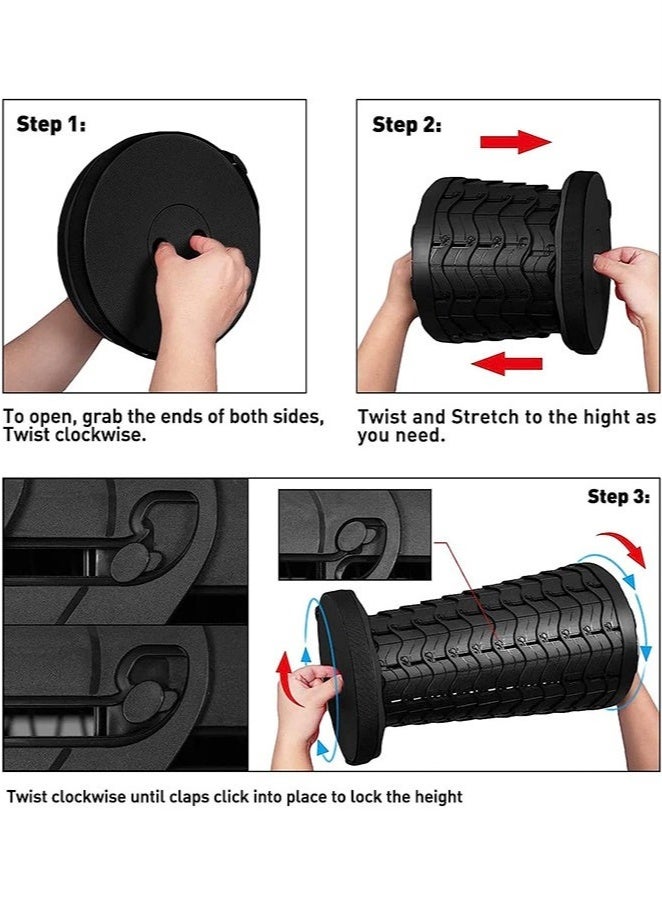 gogolove Portable Retractable Folding Stool, Adjustable, Collapsible Telescopic Safety Stool Sturdy and Lightweight, Load Capacity for Child Adults Seniors, With Adjustable Strap, Picnic Fishing Travel BBQ - Image 4