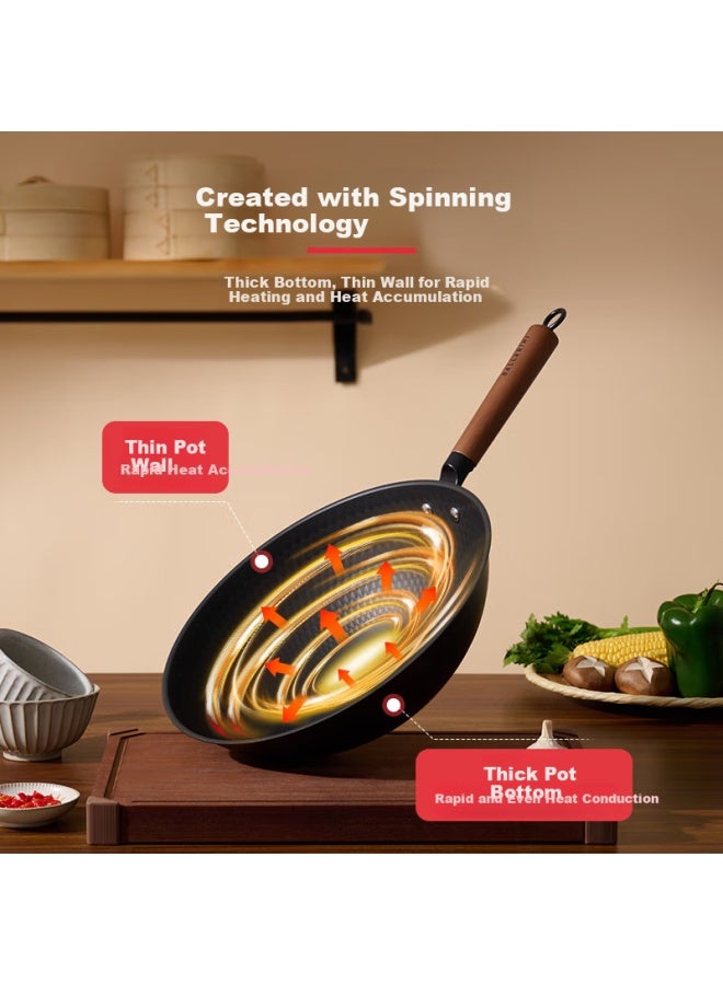 Ballarini Titanium Non-stick Coating Iron Frying Pan Induction Cooker Universal Large Diameter Stir-fry Pan 32cm - Image 5