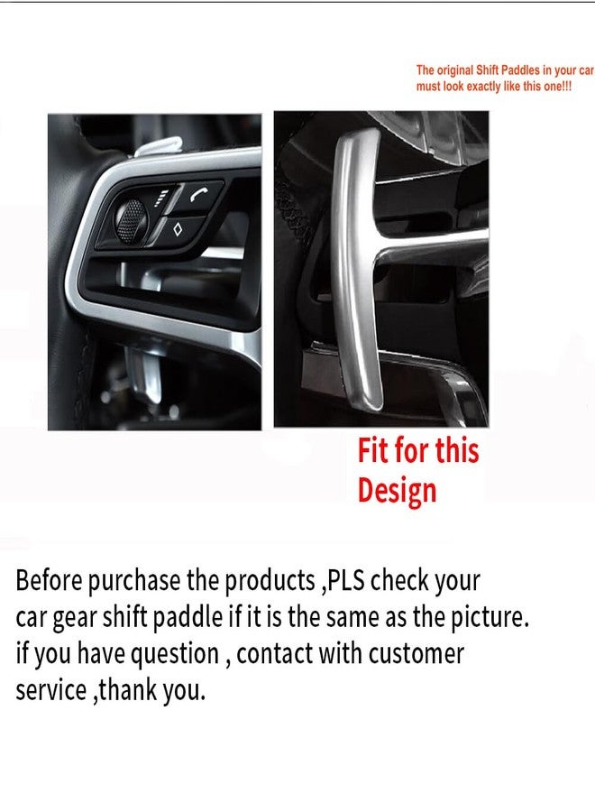 SANRILY Blue Aluminum Steering Wheel Paddle Shifter Extension Fit for Porsche Panamera Macan Cayenne 911 718 918 Spyder Boxster,2018 Panamera(New energy) Paddle Shifter Extension Accessories - Image 2