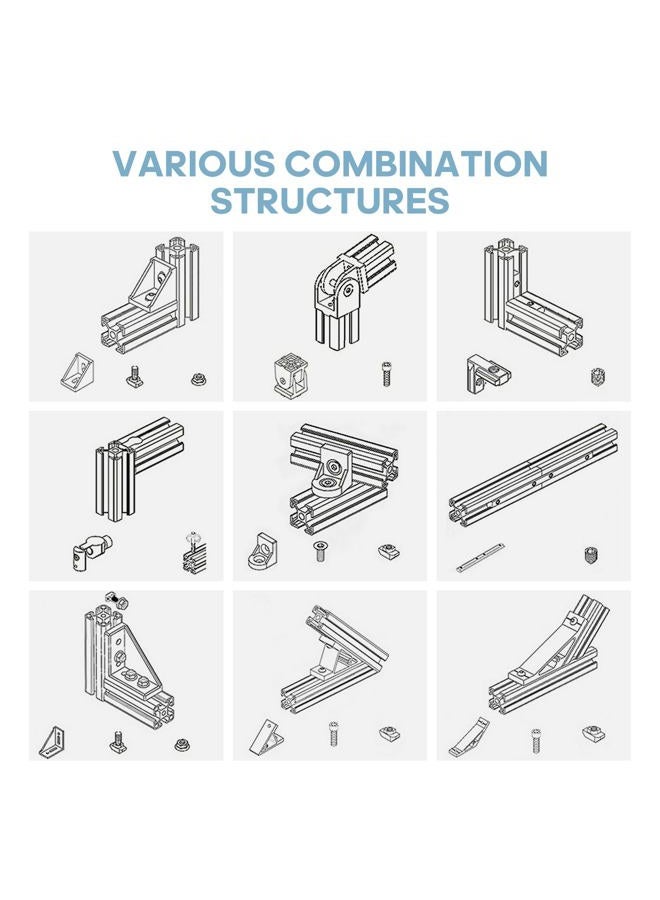 FAHKNS 10pcs V Slot 2020 Aluminum Extrusion European Standard 800mm(31.5") Length Anodized Linear Rail for 3D Printer Engraving Machine Workbench DIY (Black) - Image 4