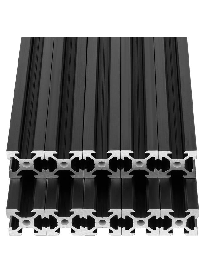 FAHKNS 10pcs V Slot 2020 Aluminum Extrusion European Standard 800mm(31.5") Length Anodized Linear Rail for 3D Printer Engraving Machine Workbench DIY (Black) - Image 2
