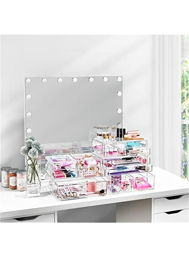 Arabest Large Stackable Acrylic Drawers - 1 Clear Storage Drawers for Organizing Make up, Nail Polish, Hair Accessories, and Beauty Supplies - Makeup Organizer for Vanity, Bathroom Organizer Countertop  - Image 4