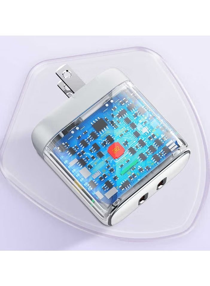 JAJEEK A2528C 2xUSB-C Wall Charger 35W + USB-C to USB-C Cable – Fast Charging for Smartphones, Tablets, Laptops, Compact Design for Home, Office, and Travel Use - Image 5