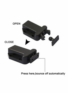 Y&D Touch Release Catch Latch, Black Push To Open Lock With Automatic Pop-up Function Cabinet Lock, ABS Latch For Cupboard And Drawer  - Image 4
