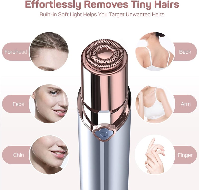 gurelax Facial Hair Removal for Women, Electric Painless Facial Hair Remover for Face, Chin, Lip with a Velvet Bag - Image 3