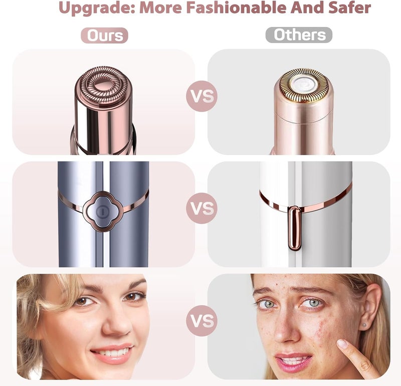 gurelax Facial Hair Removal for Women, Electric Painless Facial Hair Remover for Face, Chin, Lip with a Velvet Bag - Image 5