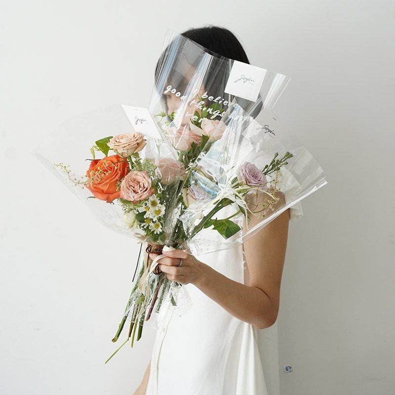 Women'S Day Single Flower Packaging Bag, Rose Multi-Piece Bag, Transparent Bouquet Stall Flower Arrangement Bag, Flower Material - Image 2