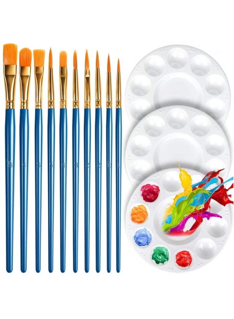 ZedPlay 10-Piece Paint Brush Set for Acrylic, Watercolor & Oil Painting – Nylon Hair Artist Brushes with Pointed Tips – Art Supplies for Canvas, Paper, Craft & Kids Painting Projects - Image 3