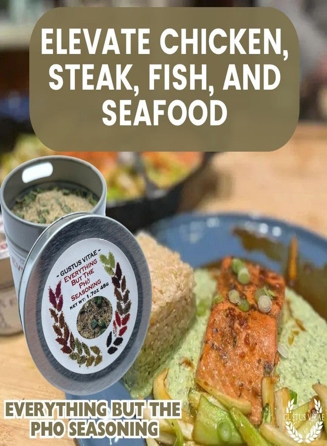 GUSTUS VITAE Everything But The Pho Seasoning | Gourmet Spice Blend | Non GMO, All Natural | Handmade | Small Batch | Made in USA | Artisanal Seasoning Mix | Magnetic Tin | GLP-1 Friendly | Sustainably Sourced Rub | Ultra Premium | Gustus Vitae - Image 5