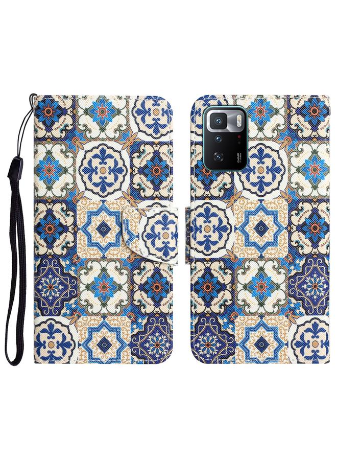 Case For Xiaomi Redmi Note 10 Pro 5G Colored Drawing Leather Phone Case