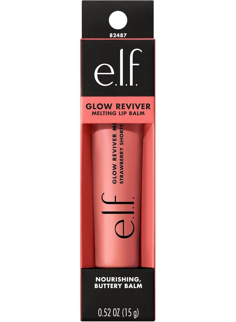 إلف مرطب شفاه جلو ريفايفر، مرطب شفاه ملون لإضفاء لمسة نهائية لامعة وشفتين ناعمتين ومرنتين (كعكة الفراولة القصيرة) - Image 5
