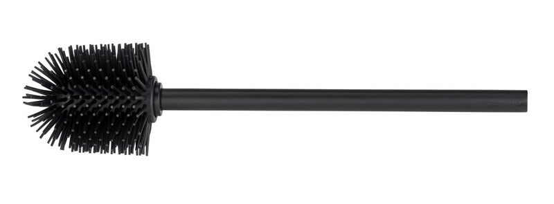 WENKO DIE BESSERE IDEE Stainless Steel Handle Toilet Brush with Silicone Head Black  8 cm