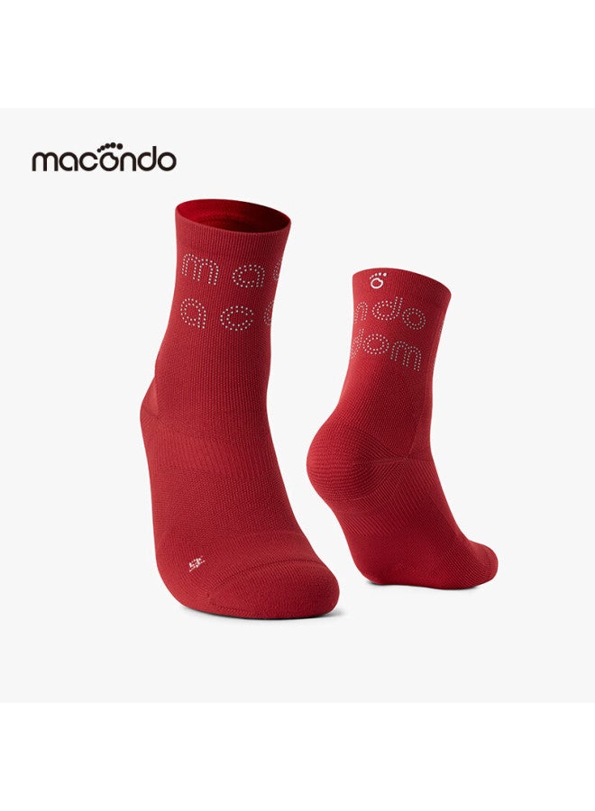 Macondo New Year Limited Edition Running Advanced Mid-calf Socks 3a Antibacterial Breathable Lightweight New Racing Red L - Image 1
