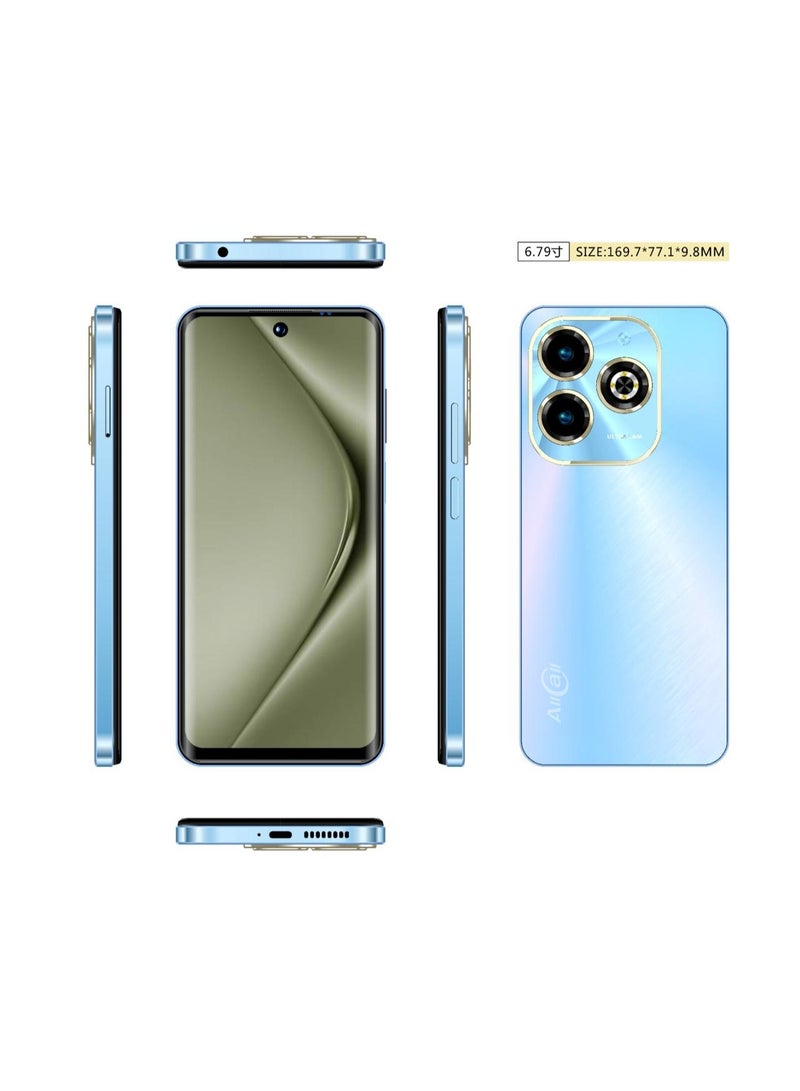 أول كول AllCall HERO 60C - ذاكرة الوصول العشوائي: (2+10) 12 جيجابايت + ذاكرة القراءة فقط: 64 جيجابايت، شاشة 6.8 بوصة 720*1640 IPS HD+، بطارية 5160 مللي أمبير، أزرق سايبر