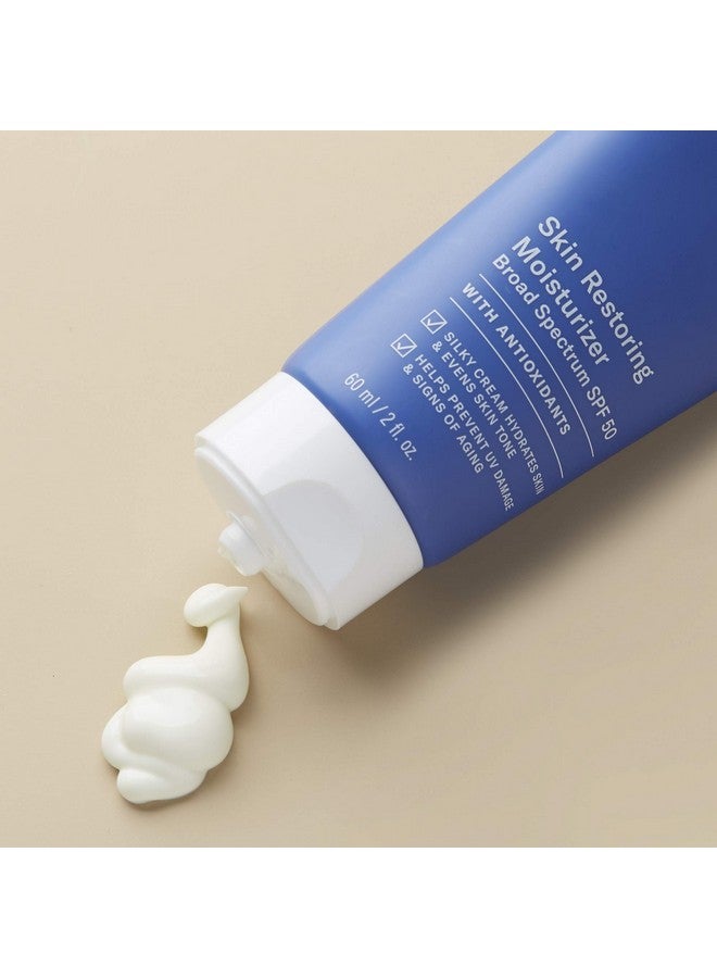 باولاز تشويس مرطب ريسيست سكين ريستورينغ بعامل حماية من أشعة الشمس 50، حماية من الأشعة فوق البنفسجية الطويلة والمتوسطة، زبدة الشيا والنياسيناميد، واقي شمسي مضاد للشيخوخة للبشرة الجافة، 2 أونصة - Image 2