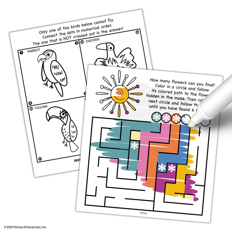 Disney Disney Encanto 20 Page Imagine Ink Mess Free Coloring and Activity Book with 1 Marker Paperback 51720 Bendon  - Image 3