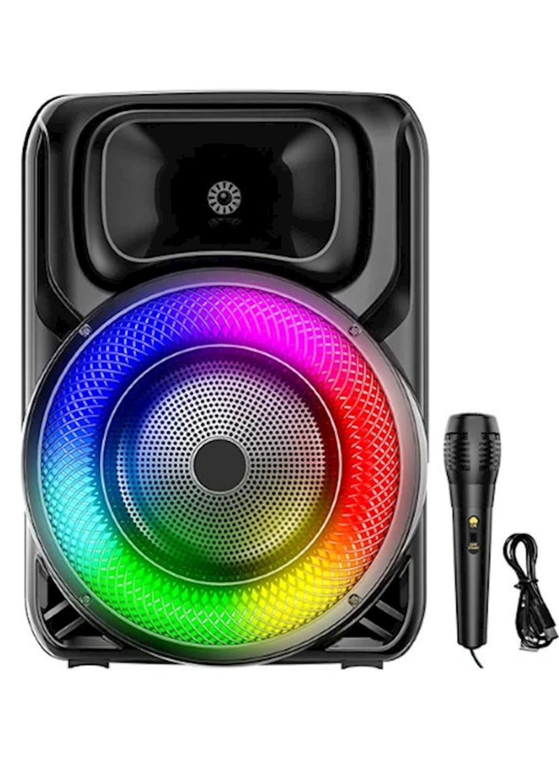 singe Portable 8 inch Speaker with LED Lights and Bluetooth - Image 1