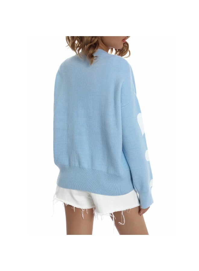 NIBEMINENT Autumn Winter Fashion Women's Sweater Knitted Cardigan Single-Breasted Heart Women's Cardigan - Image 5