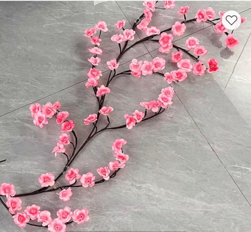 فرع شجرة زهر الكرز ضوء LED ديكور المنزل ديكور الحائط غرفة النوم غرفة المعيشة ديكور عيد الميلاد السنة الجديدة ديكور جمالي (1 قطعة)