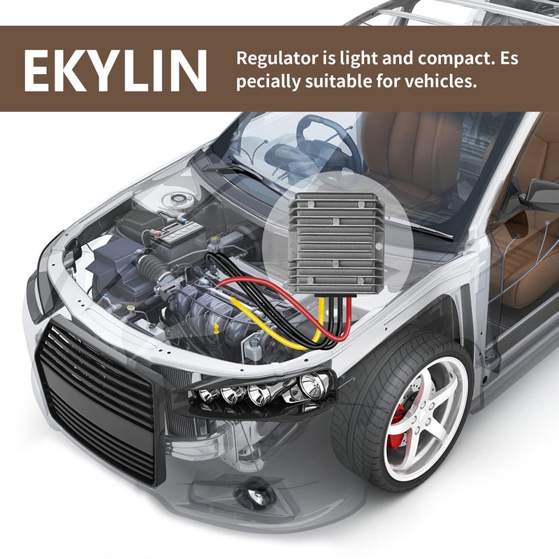 Ekylin DC 12v to 24v Step up Converter Regulator 10A 240W Power Supply Adapter for Motor Car Truck Vehicle Boat Solar System etc.(Accept DC9-20V Inputs) - Image 3