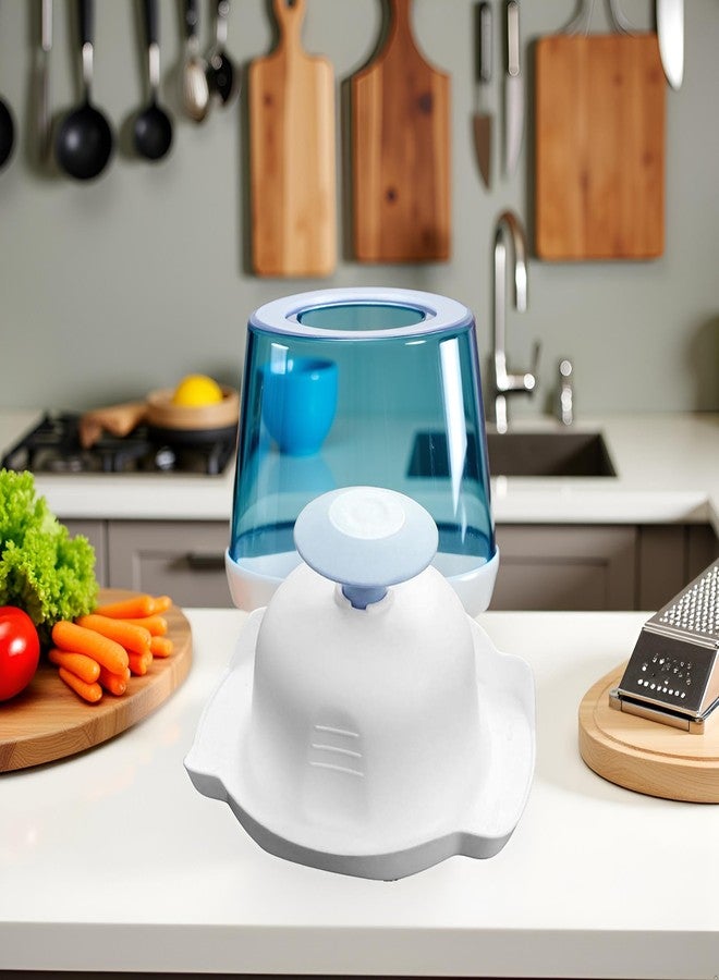 PurYupearl قطعة واحدة من حامل أمان الطعام الأزرق لقطاعة الماندولين أو المبشرة، واقي أصابع لقطاعة الطعام لقطاعة الماندولين والمبشرة، واقيات أصابع مضادة للجروح لتقطيع الخضار، الماندولين والقطاعات - Image 4