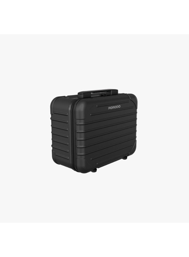 porodo Lifestyle Travel Makeup Bag with LED Mirror and Adjustable Brightness / Hair Accessories / Detachable Mirror / Portable Mirror and Makeup Accessories / 12" Travel Size - Black - Image 4