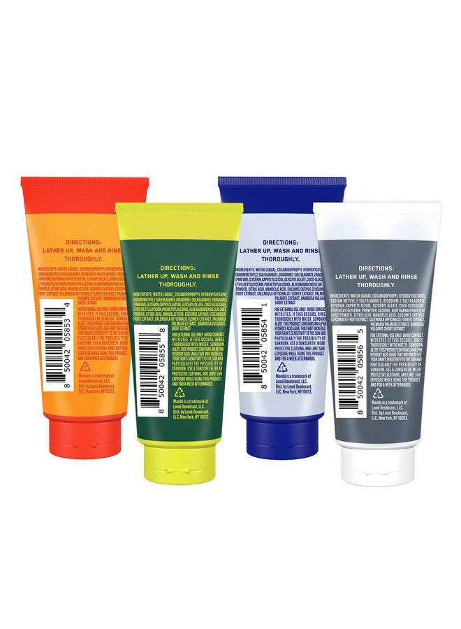 ماندو غسول الجسم ماندو ميني - تحكم في الرائحة لمدة 24 ساعة - يزيل الروائح بشكل أفضل من الصابون - أنابيب 1.5 أونصة (عبوة من 4 قطع، بأربع روائح: بوربون ليذر، برو سبورت، جبل فوجي، بدون رائحة) - Image 2