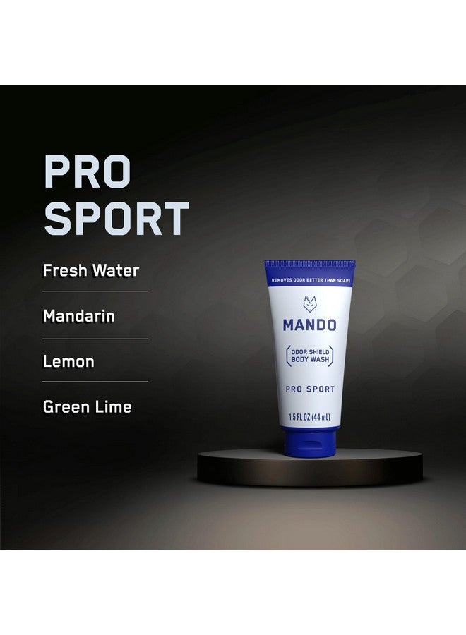 ماندو غسول الجسم ماندو ميني - تحكم في الرائحة لمدة 24 ساعة - يزيل الروائح بشكل أفضل من الصابون - أنابيب 1.5 أونصة (عبوة من 4 قطع، بأربع روائح: بوربون ليذر، برو سبورت، جبل فوجي، بدون رائحة) - Image 5