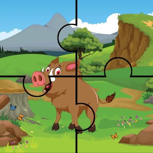 Homecute Wooden Jigsaw Puzzle Game for Children & Kids, Wooden Puzzle for Kid's, Birthday Return Gifts for Kids, Learning & Education Toy 3-4 Years Kid’s- 4 Pieces Pack of 6 (Animals) - Image 5