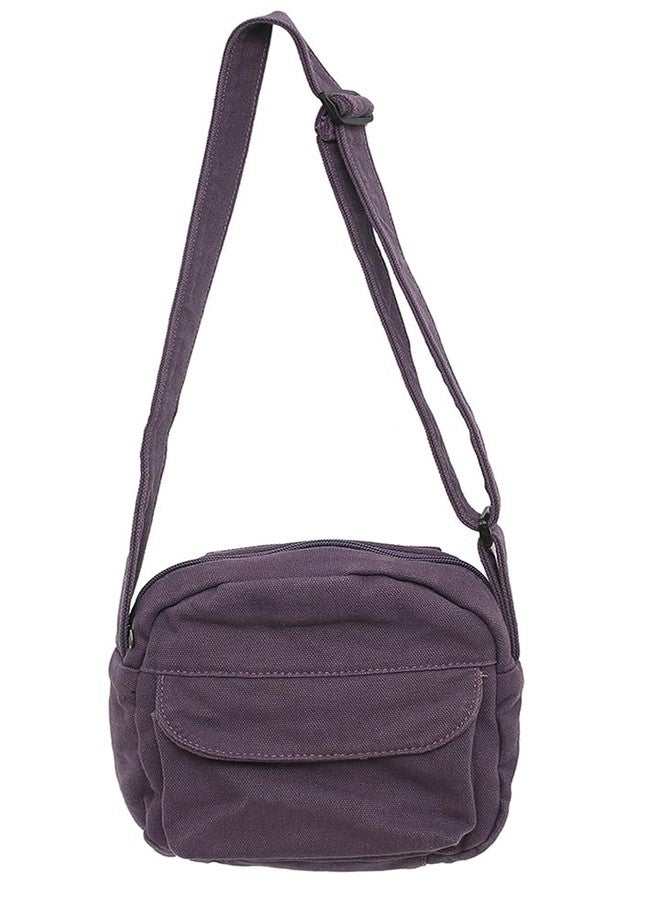 Collsants Small Crossbody Bag Cute Purse Mini Canvas Crossbody Purse Phone bag, Purple2, Small - Image 1