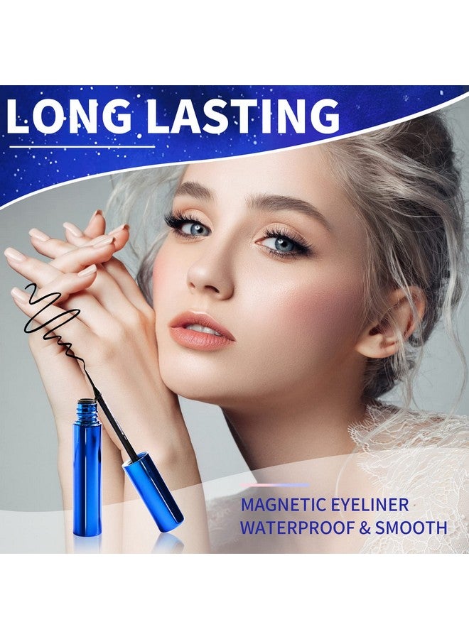 KATGE Magnetic Eyelashes And Eyeliner Kit Premium Magnetic Lashes 3D Natural Look With Eyeliner And Tweezers Lightweight & Sweatproof False Eyelashes No Glue Needed Easy To Wear And Reusable (7 Pair) - Image 5