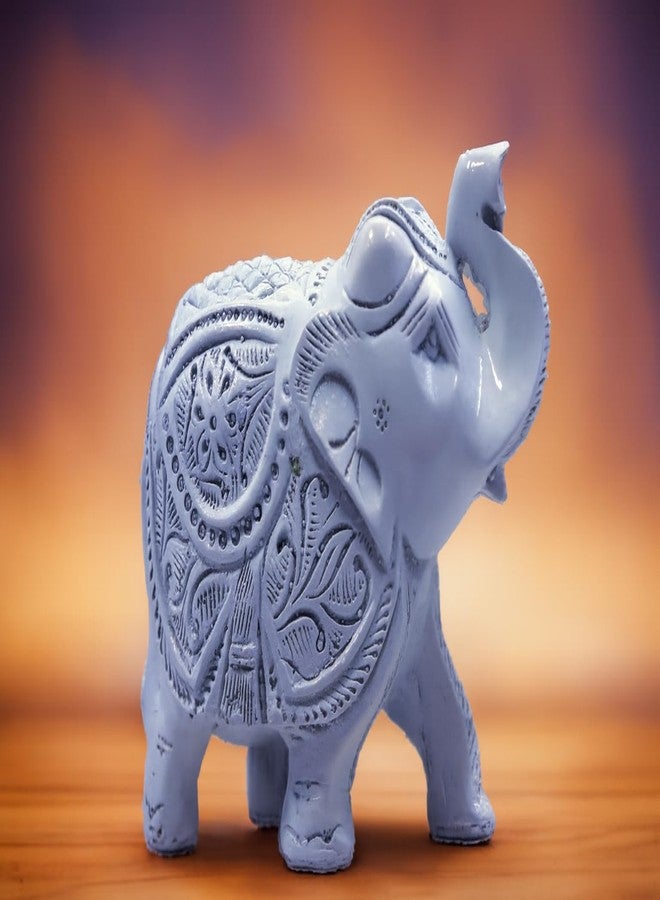 INARA Creation Elephant Statue for Good Luck, Vastu & Home Decor Gift Items for Decoration (White) - Image 2