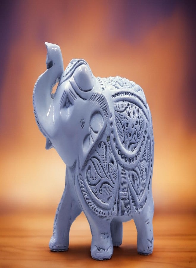 INARA Creation Elephant Statue for Good Luck, Vastu & Home Decor Gift Items for Decoration (White) - Image 1
