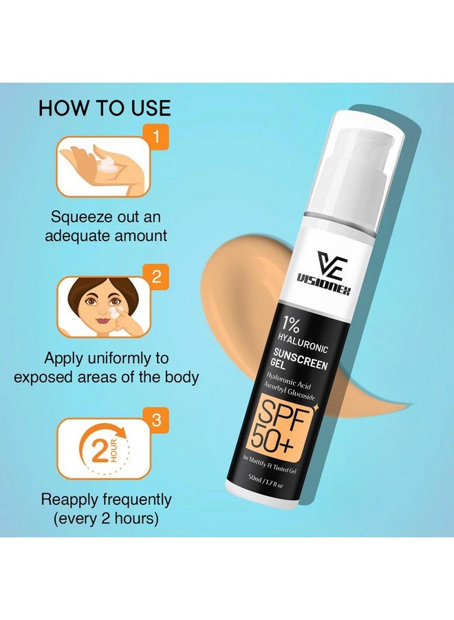 Scentora Hyaluronic Sunscreen Aqua Gel SPF 50 PA++++ I For Oily, Dry, Acne-prone Skin | Ultra Lightweight Texture I Non-Greasy I No White Cast - Image 3