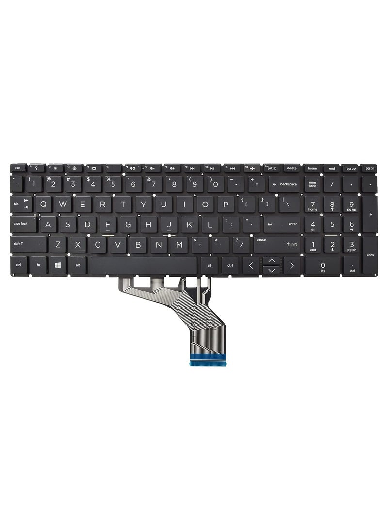 Replacement Keyboard Compatible with HP 250 G7 255 G7 15-DA 15-DB 15-DK 15-DR 15-DW 15-DU 15S-DU 15-DY 15s-DY 15s-EQ 15-EF 15s-FQ 15-GW 17-CA.Home 17-by Black US Layout  - Image 2