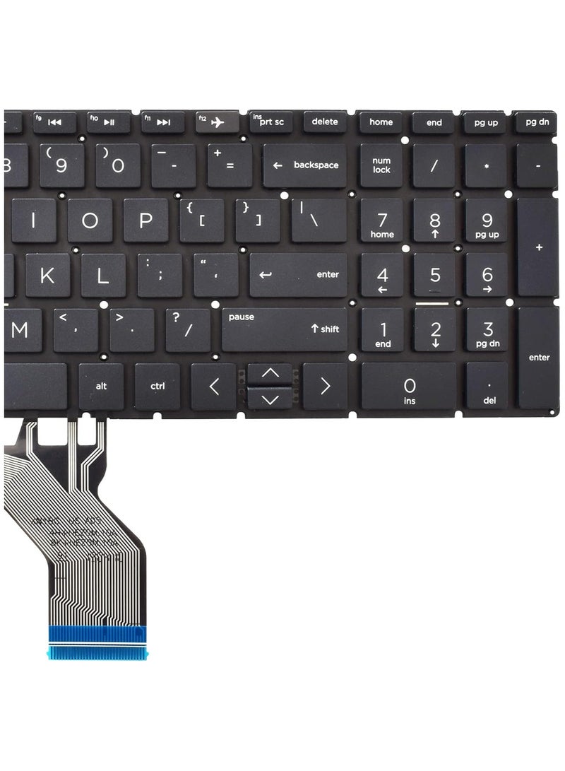 Replacement Keyboard Compatible with HP 250 G7 255 G7 15-DA 15-DB 15-DK 15-DR 15-DW 15-DU 15S-DU 15-DY 15s-DY 15s-EQ 15-EF 15s-FQ 15-GW 17-CA.Home 17-by Black US Layout  - Image 4